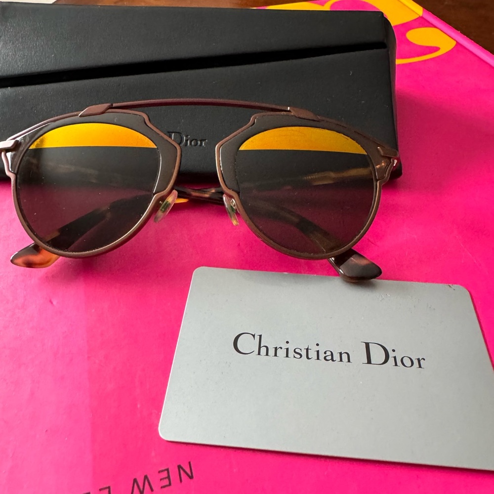 DIOR So Real Split Lens Mirrored Sunglasses, 48 mm in Tortoise